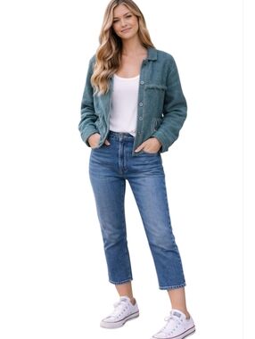 Woolrich Womens Green Wool Cardigan  ( Size :Large)